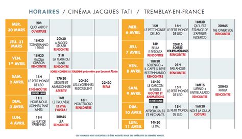 Le Cinéma: programmation et horaires